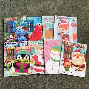 Kids Coloring and Activity Book Set - Multicolor